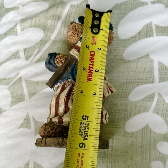 Vintage American Pride Bear Holding Flag Cute Cottagecore Accent Decor - Picture 8 of 9